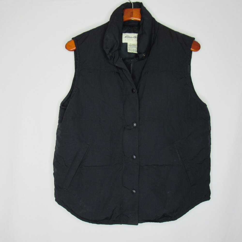Eddie Bauer Black Goose Down Puffer Vest Women's M Medium - Picture 6 of 8